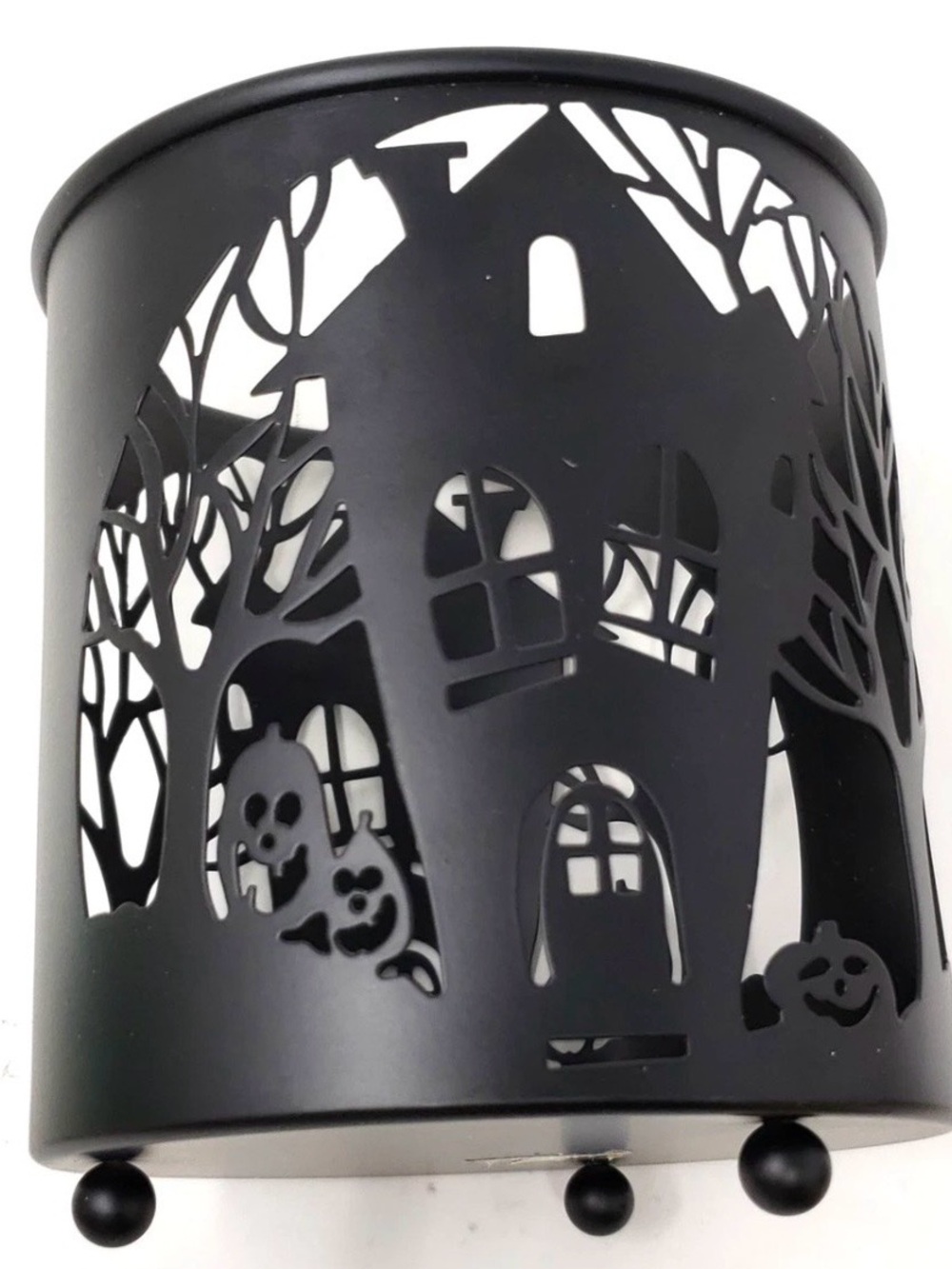 Yankee Candle Halloween metal jar candle holder.